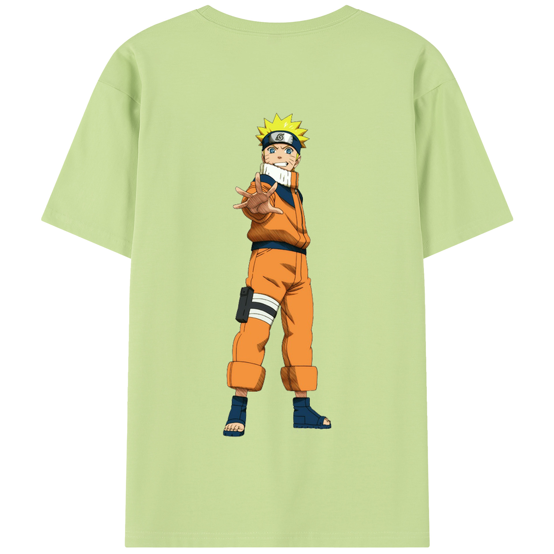 （画像用） NARUTO -ナルト- うずまき ナルト Uzumaki Naruto 綿100％半袖Tシャツ（背面プリント）
